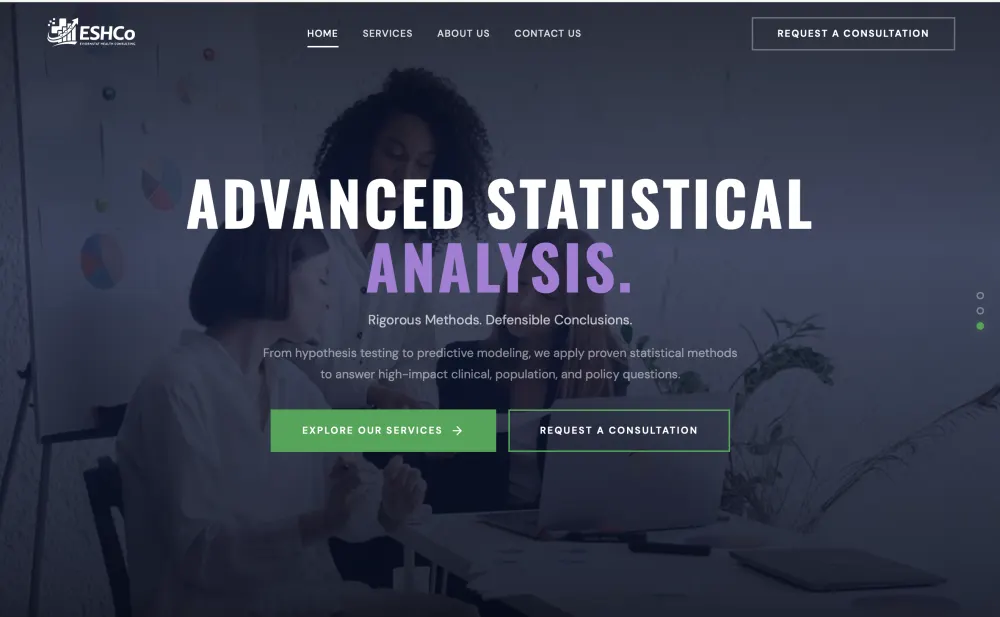 Screenshot of the website Eviden Stat