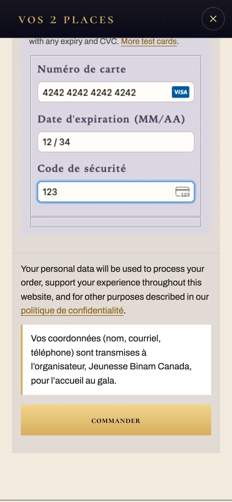 Le paiement par carte