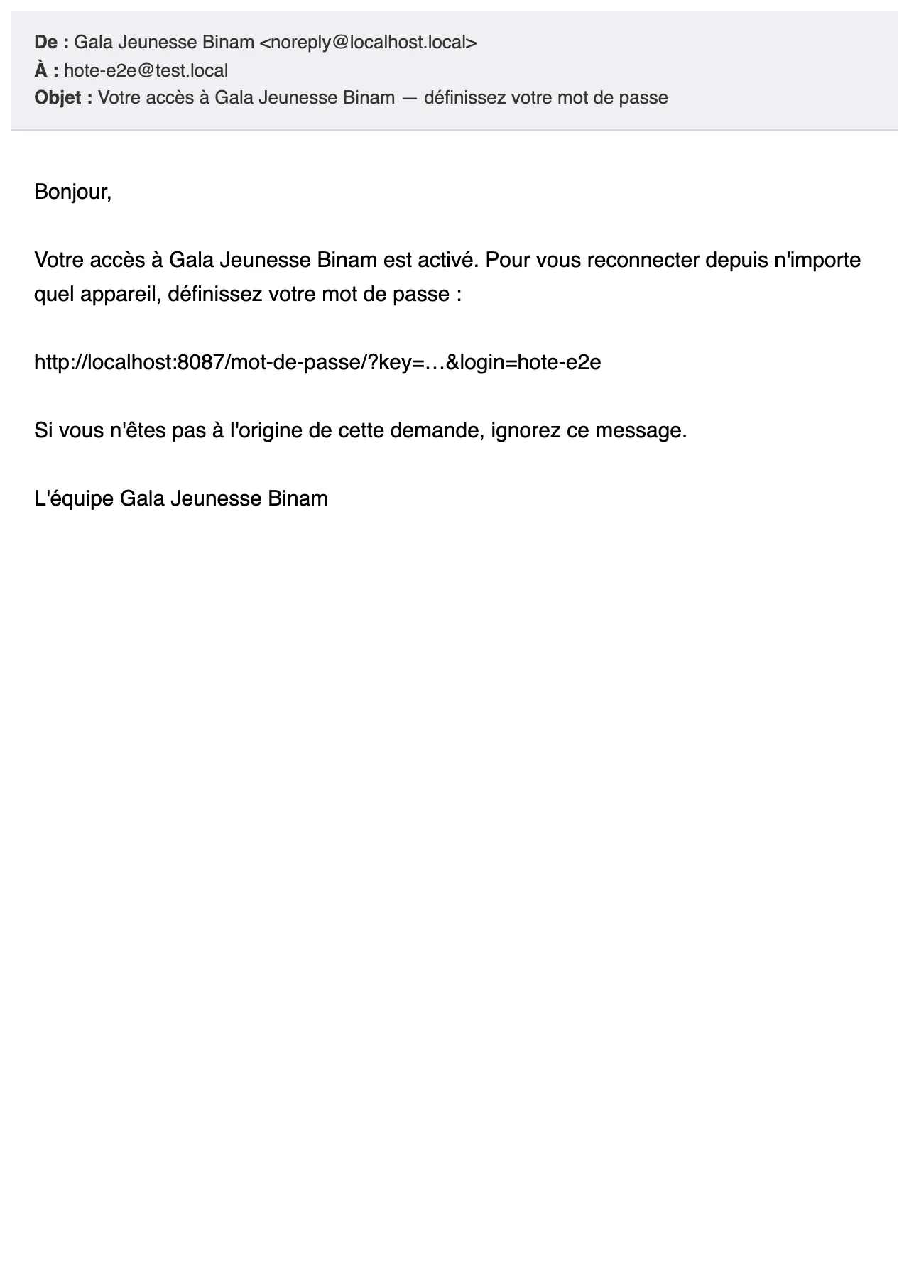 L’invitation à l’espace de l’organisateur