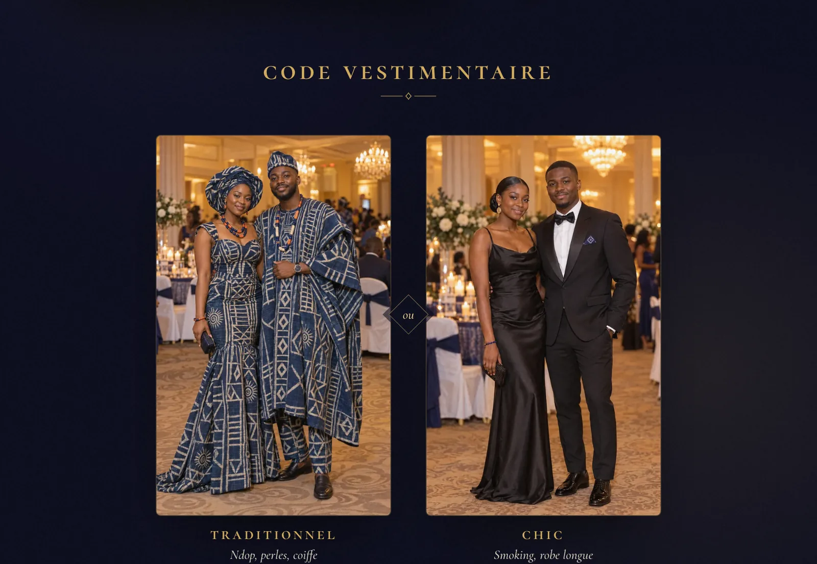 La section du code vestimentaire